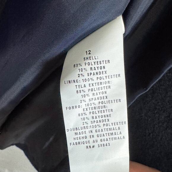 Tailored by Rothschild Winter Pea Coat Hooded Navy Girls sz 12 - Picture 5 of 10